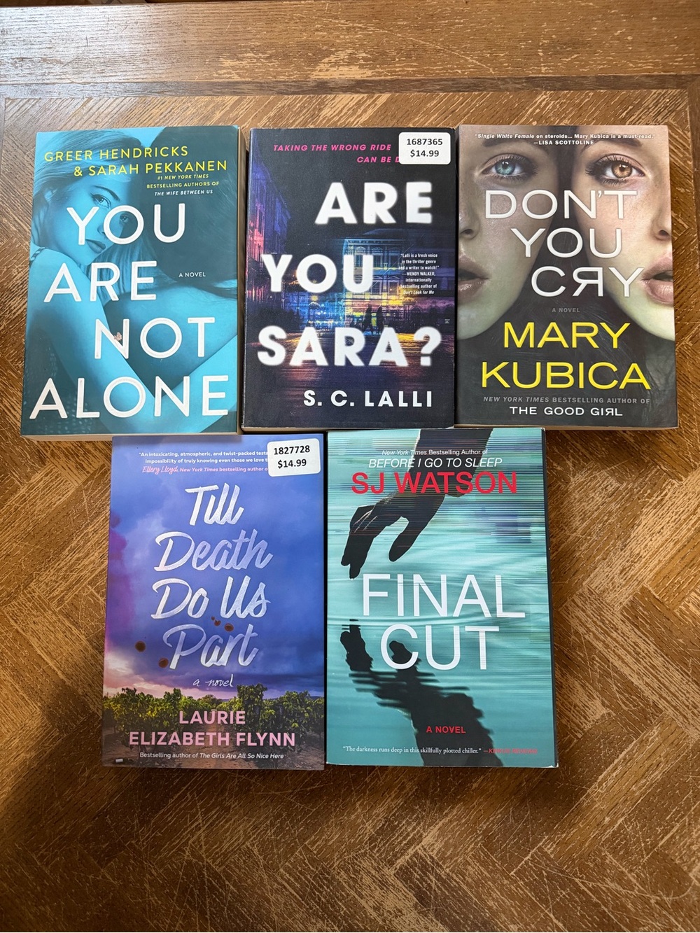 Thriller Suspense Books (2 for $25)